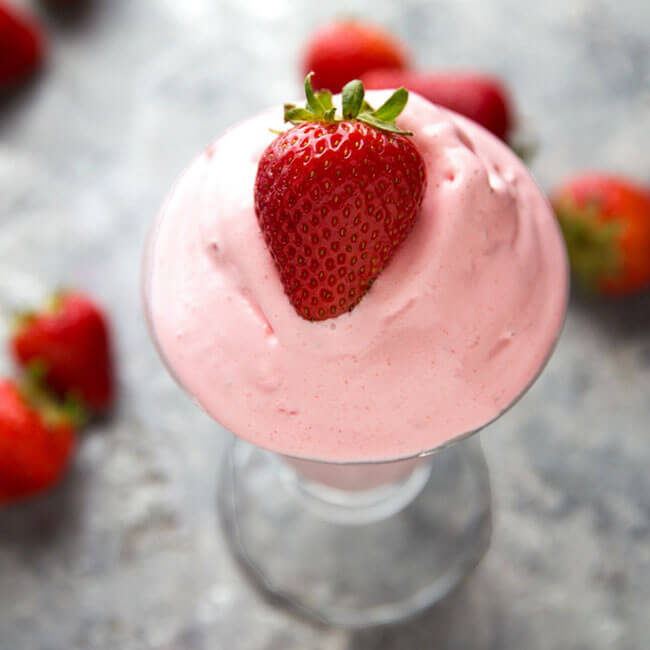 Homemade Strawberry Frosty
