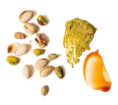 Pistachio & Caramel Inclusions