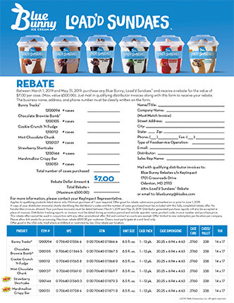 Blue Bunny® Load'd Sundaes™ Rebate