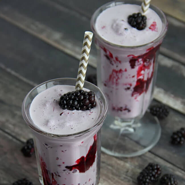 Blackberry Vanilla Bean Milkshakes