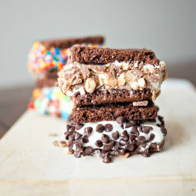 Brownie Ice Cream Sandwiches