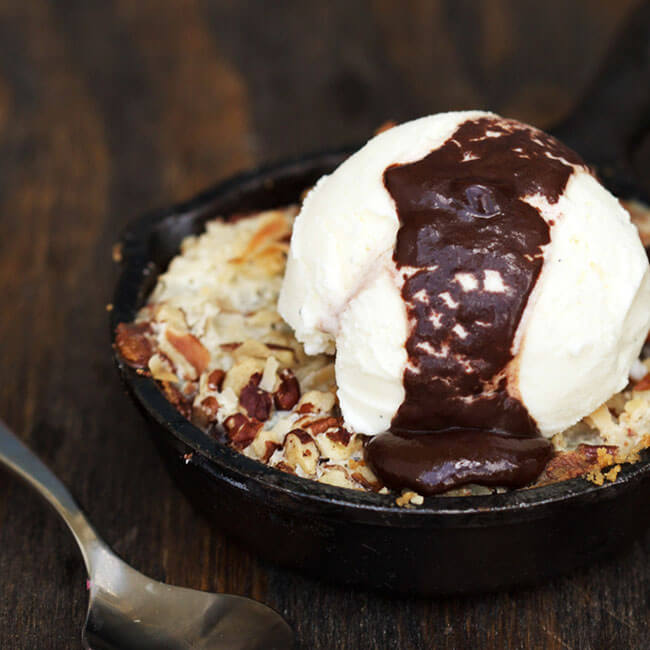 Coconutty Cookie Bar Skillet