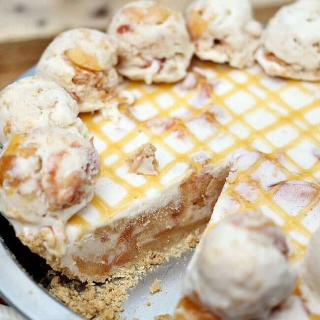Peaches and Ice Cream Pie